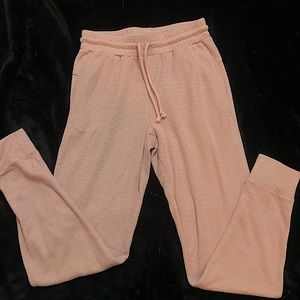 Pink Knitted Lounge Pant Joggers